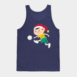 Australia football Christmas elf. Football Qatar World Cup soccer T-Shirt Tank Top